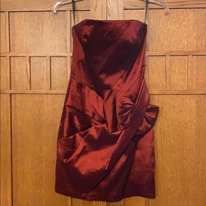 Jessica McClintock dark red short dress